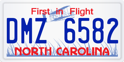 NC license plate DMZ6582