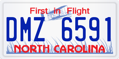 NC license plate DMZ6591