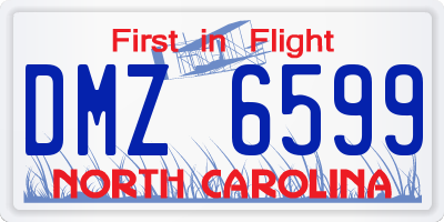 NC license plate DMZ6599