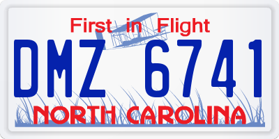 NC license plate DMZ6741