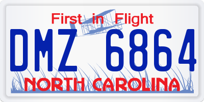 NC license plate DMZ6864