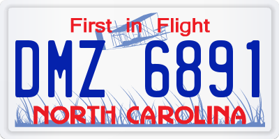 NC license plate DMZ6891