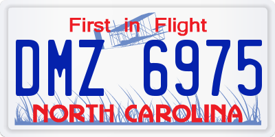 NC license plate DMZ6975