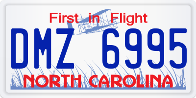 NC license plate DMZ6995