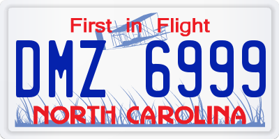 NC license plate DMZ6999