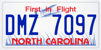 NC license plate DMZ7097