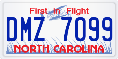 NC license plate DMZ7099