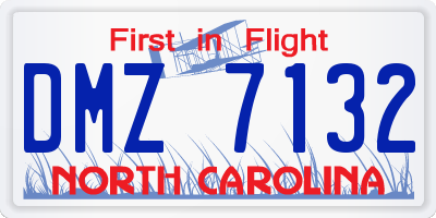 NC license plate DMZ7132