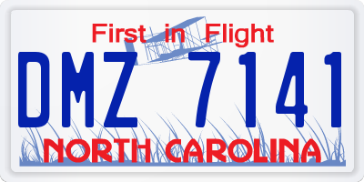 NC license plate DMZ7141
