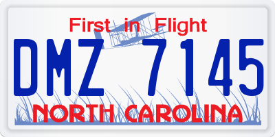 NC license plate DMZ7145