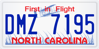 NC license plate DMZ7195