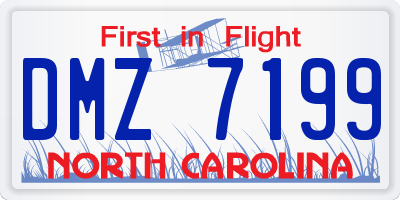 NC license plate DMZ7199
