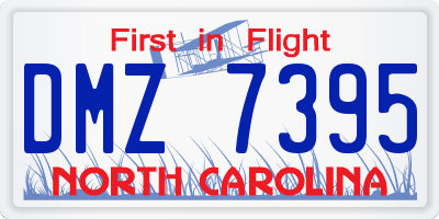 NC license plate DMZ7395