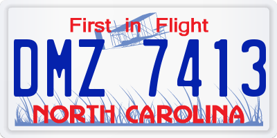NC license plate DMZ7413