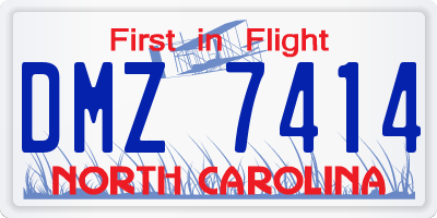 NC license plate DMZ7414