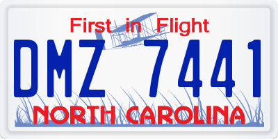 NC license plate DMZ7441