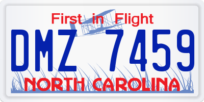 NC license plate DMZ7459