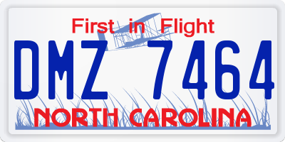 NC license plate DMZ7464