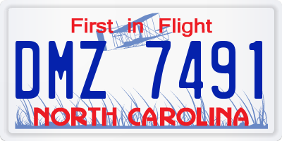 NC license plate DMZ7491