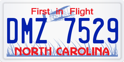 NC license plate DMZ7529