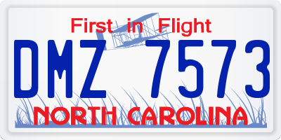 NC license plate DMZ7573