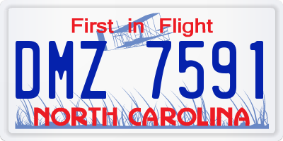 NC license plate DMZ7591