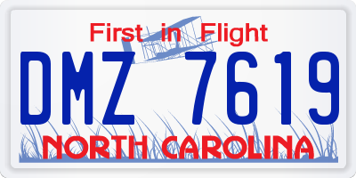 NC license plate DMZ7619