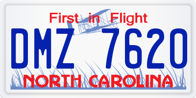 NC license plate DMZ7620
