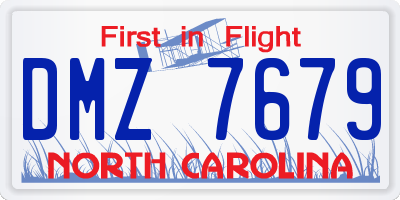 NC license plate DMZ7679