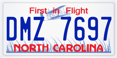 NC license plate DMZ7697