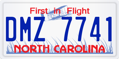 NC license plate DMZ7741