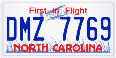 NC license plate DMZ7769