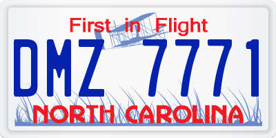 NC license plate DMZ7771