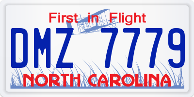 NC license plate DMZ7779