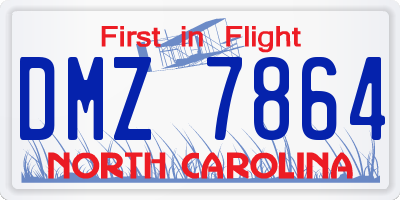 NC license plate DMZ7864