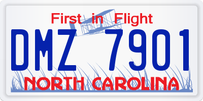 NC license plate DMZ7901