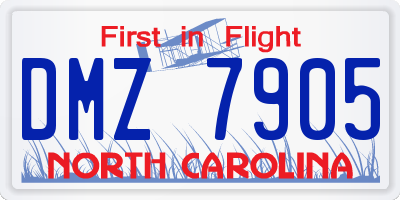 NC license plate DMZ7905