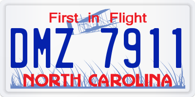 NC license plate DMZ7911