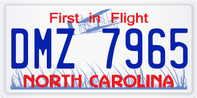 NC license plate DMZ7965