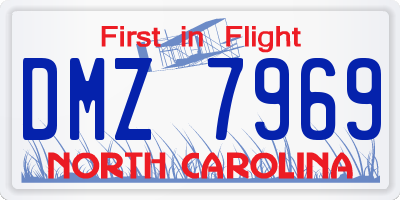NC license plate DMZ7969