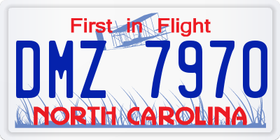 NC license plate DMZ7970