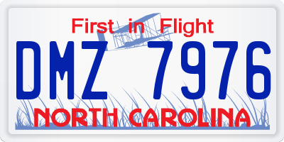 NC license plate DMZ7976