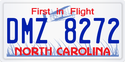 NC license plate DMZ8272