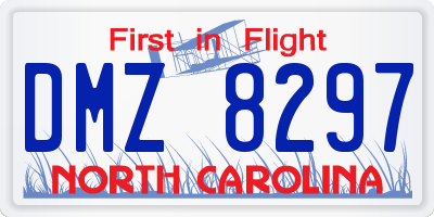 NC license plate DMZ8297