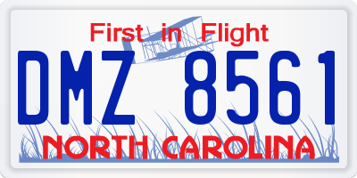 NC license plate DMZ8561