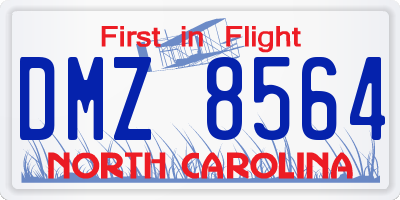 NC license plate DMZ8564