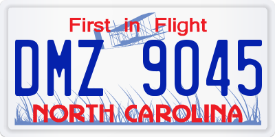 NC license plate DMZ9045