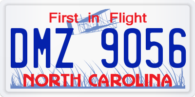 NC license plate DMZ9056