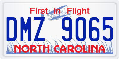 NC license plate DMZ9065