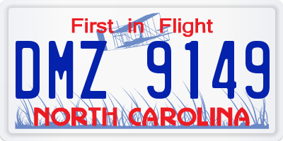 NC license plate DMZ9149